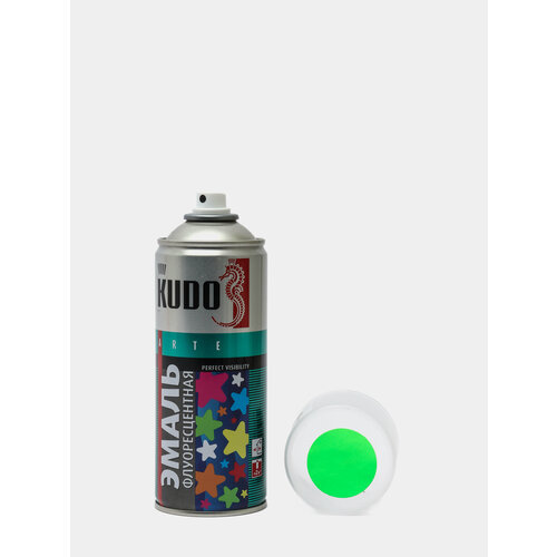 Эмаль флуоресцентная KUDO светоотражающая 520 мл Цвет Зеленый 1299₽