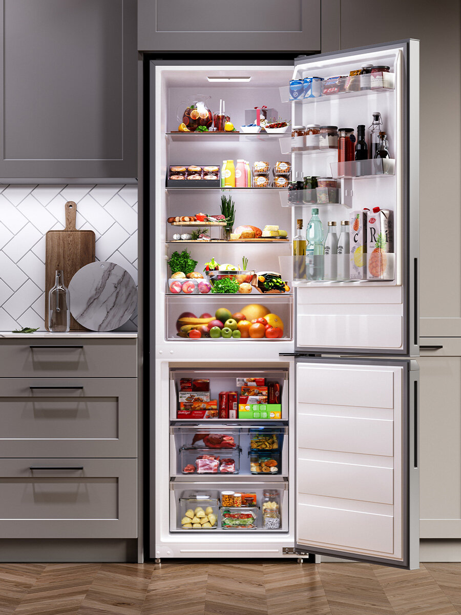 Холодильник отдельностоящий HKB189.0IX, Полезный объем 295 л, Defrost,Мощность замораживания 4 (кг/сут) - фотография № 8