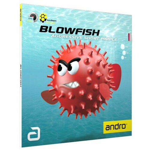 Накладка для н/тенниса ANDRO Blowfish, Red, Max