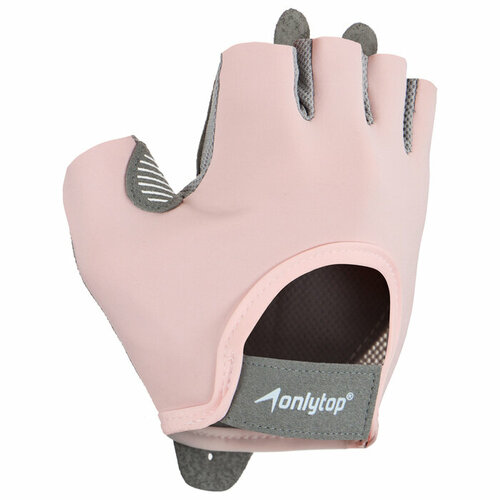 Перчатки для фитнеса ONLYTOP, р. L, цвет розовый перчатки для фитнеса мужские кожаные q11 цвет чёрный коричневый цвет l