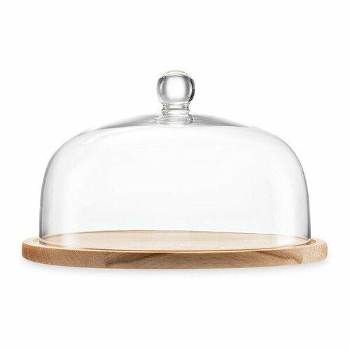 Доска сервировочная с крышкой Krosno Гламур 28,5 см, стекло, дерево