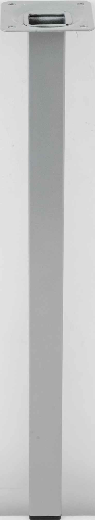 Ножка квадратная 400х25 мм сталь максимальная нагрузка 50 кг цвет серый