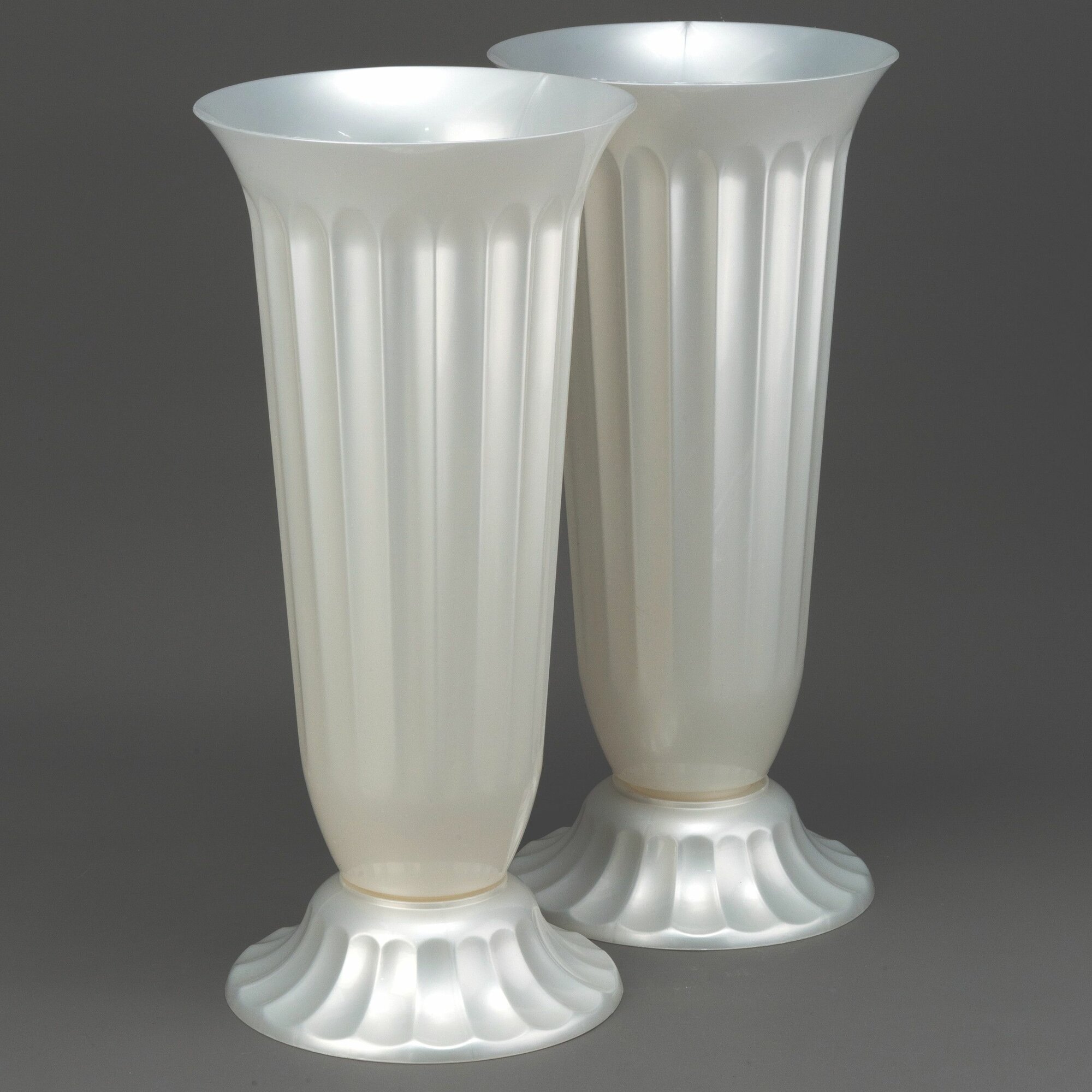 Ваза для цветов под срезку 220 x 460 мм комплект 2 штуки цвет белый ваза для интерьера