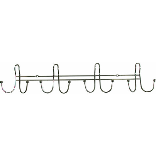 Вешалка AXENTIA с 8-ю крючками, хромированная сталь, 61 x 11,5 x 5 см, вес до 5 кг