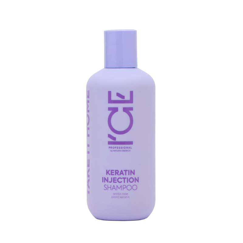 Кератиновый шампунь для повреждённых волос ICE Professional Take It Home Keratin Injection Shampoo 250 мл