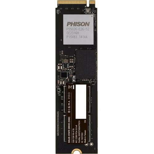 Накопитель SSD Digma Pro PCIe 50 x4 4TB DGPST5004TP6T4 Top P6 M2 2280 11636900₽