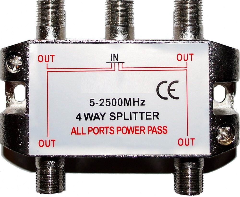 Сплиттер на 4 направления 5-2500 мгц