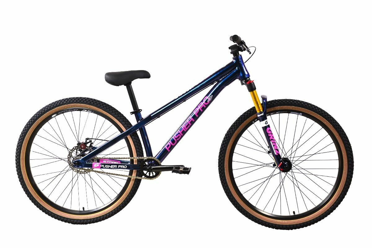 Велосипед Stark Pusher PRO (2024) (Велосипед Stark'24 Pusher PRO синий металлик/розовый S, HQ-0014158)