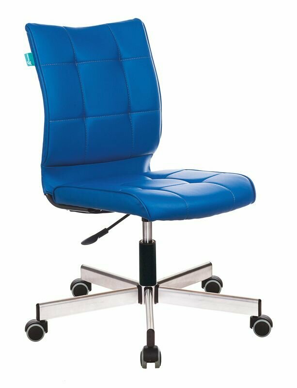 Кресло офисное Бюрократ CH-330M/OR-03 без подлокотников синий искусственная кожа крестовина металл