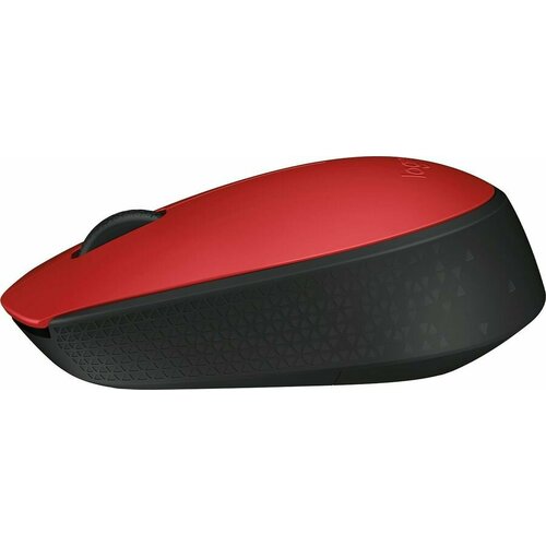 Мышь Logitech M171, оптическая, беспроводная, USB, красный и черный [910-004645] мышь беспроводная logitech m171 черный