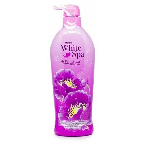 Парфюмированный крем-гель для душа Mistine White Spa белый мускус с отбеливающим эффектом 500 мл 1064₽