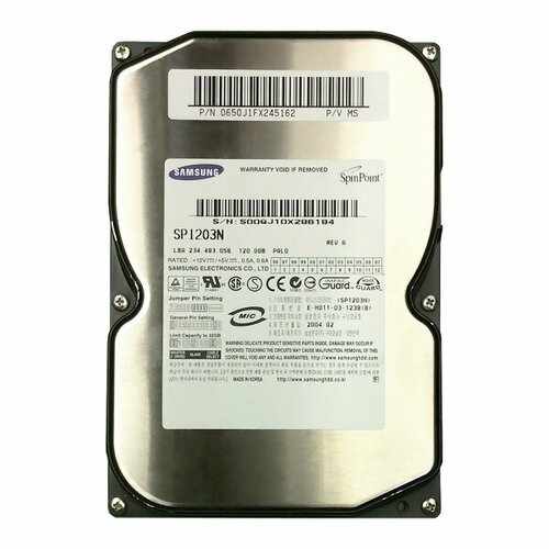Жесткий Диск Samsung SP1203N 120Gb IDE 35 HDD 5225₽