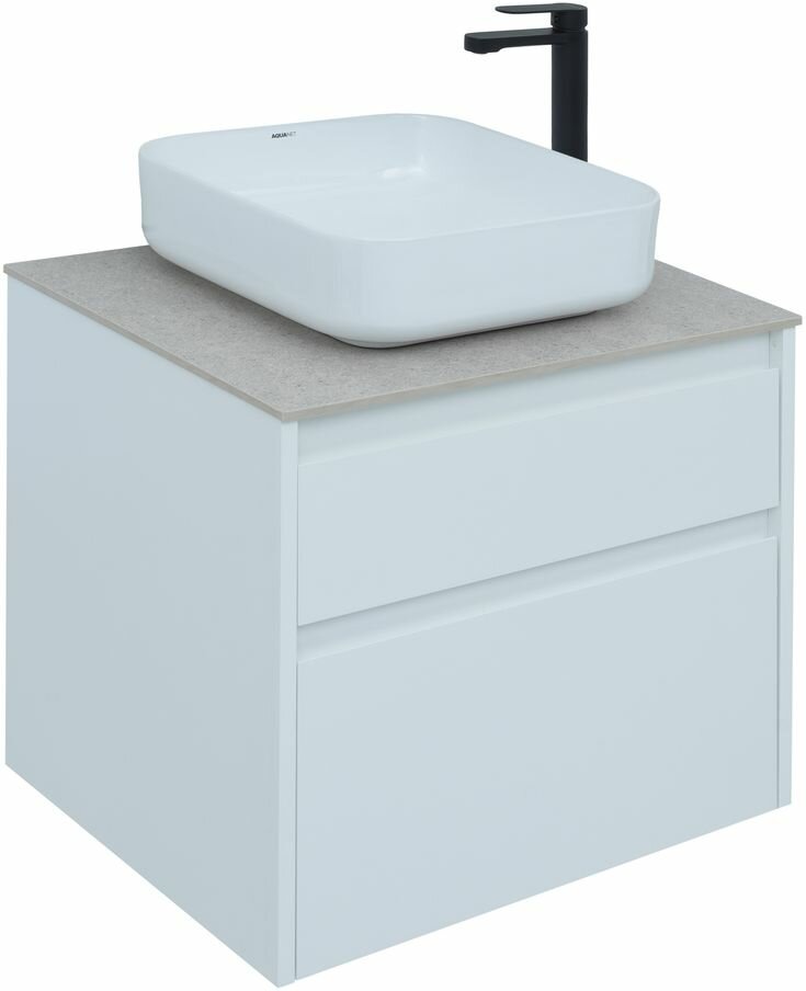 Тумба под раковину Aquanet Nova Lite 60 см 242575 с 2 ящиками, белый - фото №4