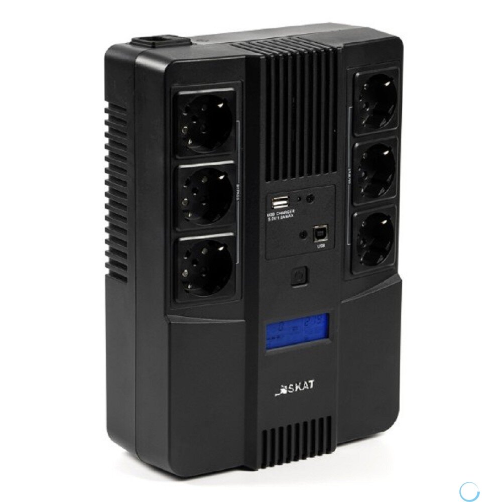 фото ИБП Бастион SKAT-UPS 800-AID-IN-1x9 220В 480Вт дисплей 1АКБ 9Ач внутр. меандр. (8935)