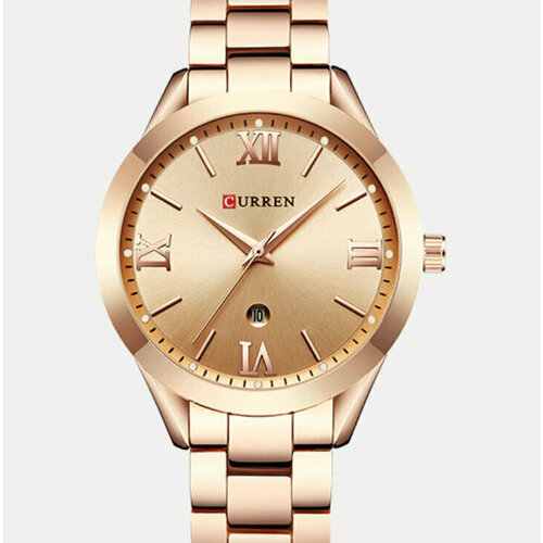 Наручные часы CURREN, золотой наручные часы curren curren часы наручные муж ремень с календарем мужские