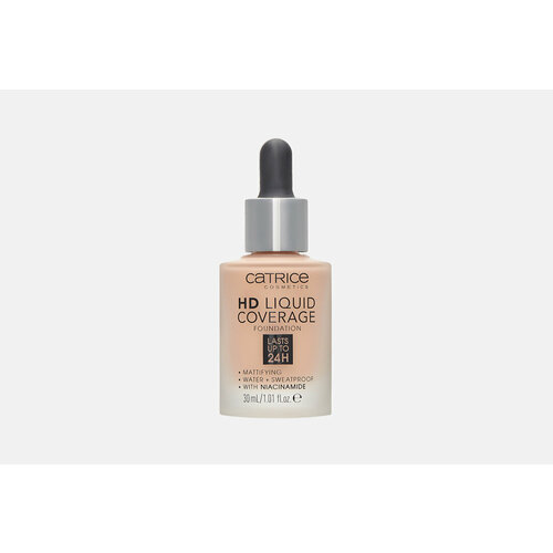 Тональная основа для лица Catrice, HD Liquid Coverage 30мл тональная основа для лица catrice hd liquid coverage foundation тон 020 30 мл