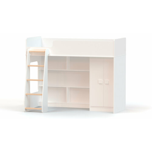 Кровать-чердак с прямым шкафом Ridgimmi 12 белая 26382₽