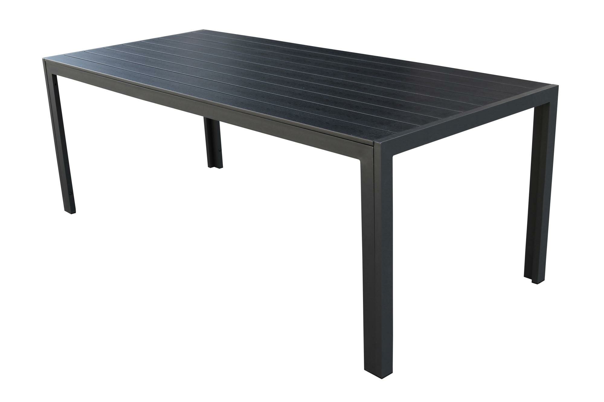 фото Стол прямоугольный арт. GS024 205х90 см поливуд 1 уп.(каркас черный, столешница поливуд) "Garden story"