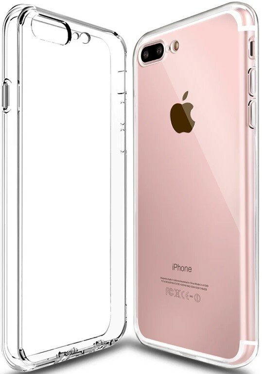 Чехол для Apple iPhone 7 Plus и iPhone 8 Plus / Айфон 7 Плюс, 8 Айфон Плюс, прозрачный, силиконовый