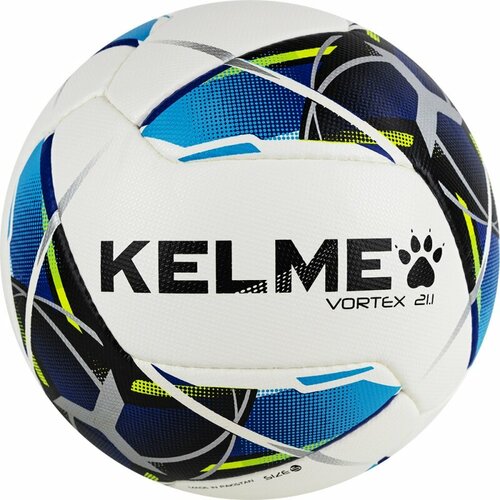 Мяч футбольный KELME Vortex 21.1, 8101QU5003-113, размер 5 мяч футбольный kelme vortex 18 2 9886120 113 р 5 32 панели пу машинная сшивка бело синий