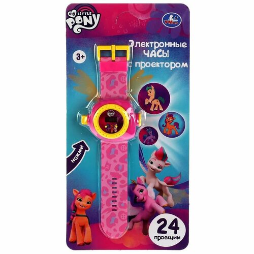 Детские развивающие часы с проектором Умка развивающая игрушка умка развивающие часы с проектором мой маленький пони розовый