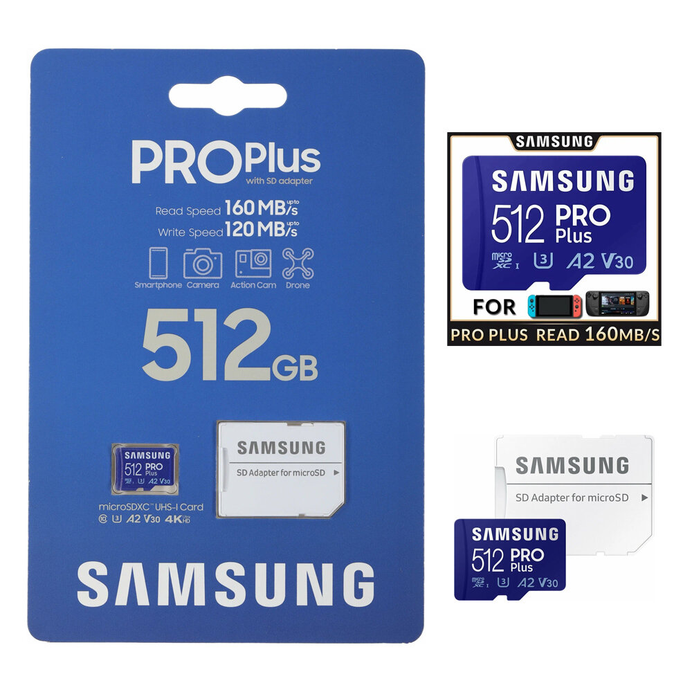 Карта памяти Micro sd Samsung Pro Plus 512 gb (MB-MD512KA)