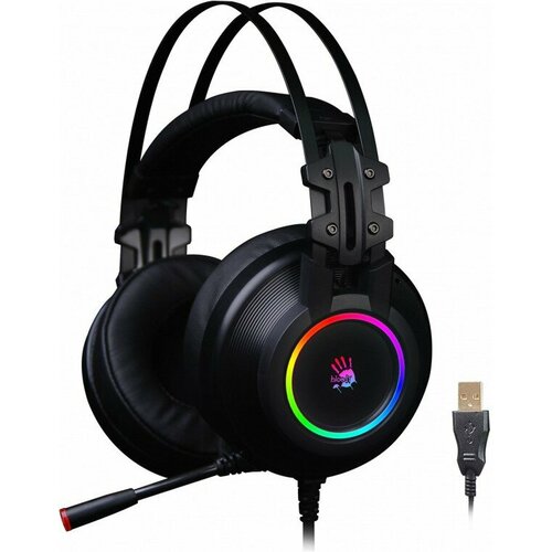 Наушники с микрофоном A4Tech Bloody G528C черный 2м мониторные USB оголовье G528C 9480₽