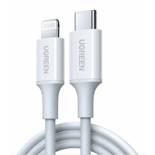 зарядный кабель belkin usb lightning для apple iphone 1 2 м белый Кабель для iPhone Ugreen USB-С to Lightning MFi Сертификат, 1 метр