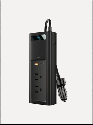 Изображение товара Автоинвертор Инвертор Baseus In-car Inverter 150W (110V US/JP), Черный, CRNBQ-01