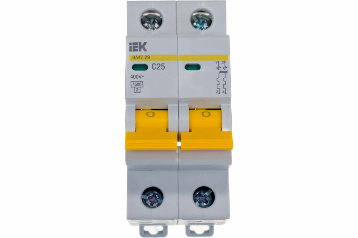 IEK Автоматический выключатель ВА47-29 2Р 25А 4,5кА х-ка С MVA20-2-025-C