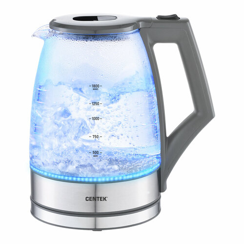 Чайник электрический 18Л 2200ВТ диск стекло LED подсв фильтр CENTEK 392200₽