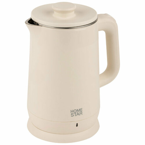 Чайник электрический 18Л 1500ВТ диск двойн КОРП нерж стальпластик светов индикат бежев HOMESTAR 224000₽