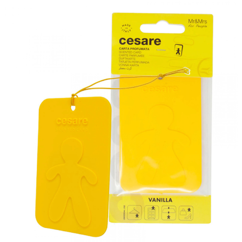 Mr&Mrs Fragrance Аромакарточка для автомобиля CESARE CARD желтый VANILLA Ваниль
