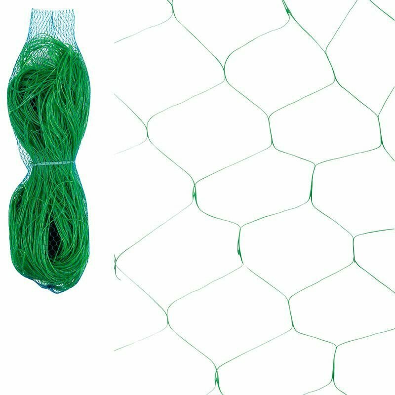 фото Сетка шпалерная 2*10 м (10 г/м2, размер ячейки 15*17 см)