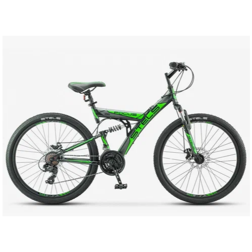 Велосипед 2024 Stels FOCUS MD 21-sp 26 Рост 18 черныйзеленый 2499000₽