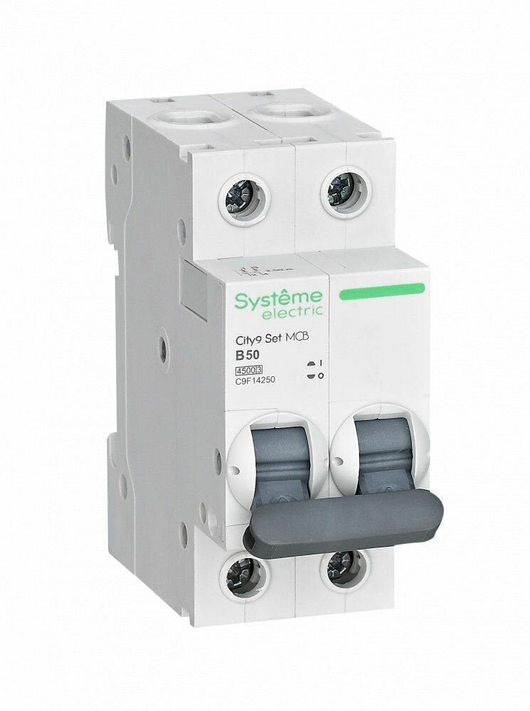 City9 Set Автоматический выключатель (АВ) B 50А 2P 4.5kA 230В Systeme Electric C9F14250