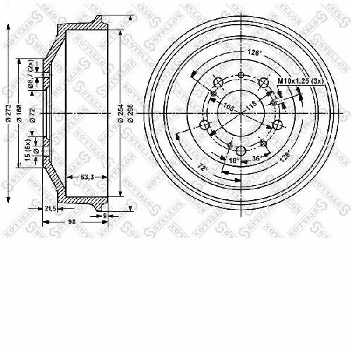 Барабан тормозной 60269906SX stellox 1шт