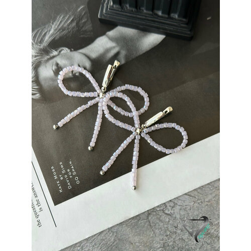 Серьги с подвесками RYKAMI, стекло, размер 50 мм, розовый