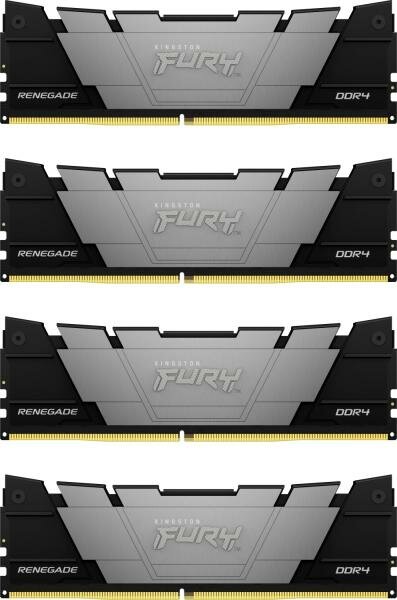 Оперативная память для компьютера 32Gb (4x8Gb) PC4-25600 3200MHz DDR4 DIMM CL16 Kingston Fury Renegade KF436C16RB2K4/32