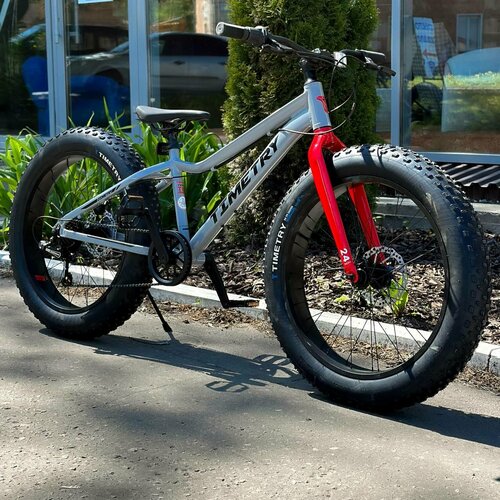Горный подростковый велосипед фэтбайк TIMETRY ORIGINAL TT215 20 колеса алюминиевая рама серый 31990₽