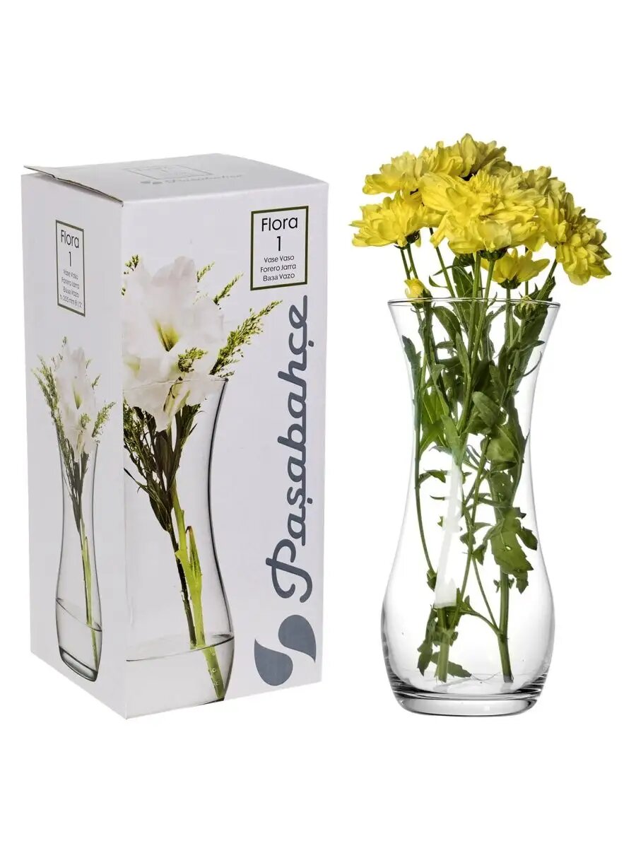 фото Цветочная ваза , ваза для цветов, стекл. "Флора" 25,5см