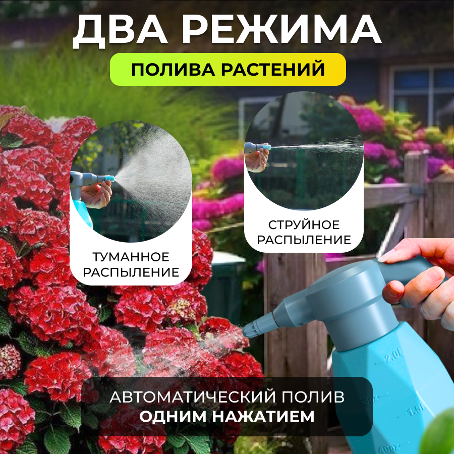 Опрыскиватель аккумуляторный садовый Rechoiz 2L - для цветов, растений и автомобиля