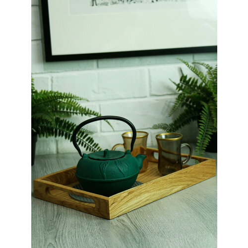 Деревянный поднос с ручками 36х26 см