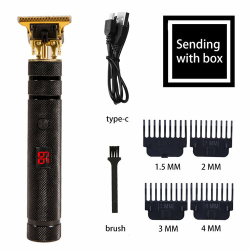 Электрическая машинка для стрижки волос с черным цифровым дисплеем и функцией прямой зарядки 3 насадки 86900₽