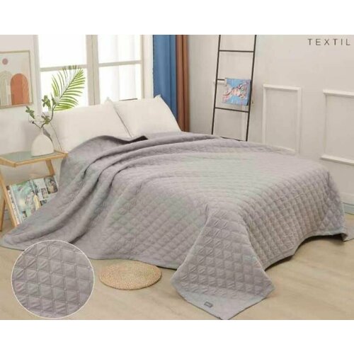 Покрывало хлопковое стеганое двустороннее на кровать 220х240