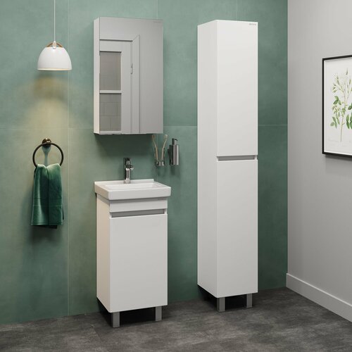 Тумба Onika Милтон Квадро 40 напольная белая ум Визит 40 4790₽