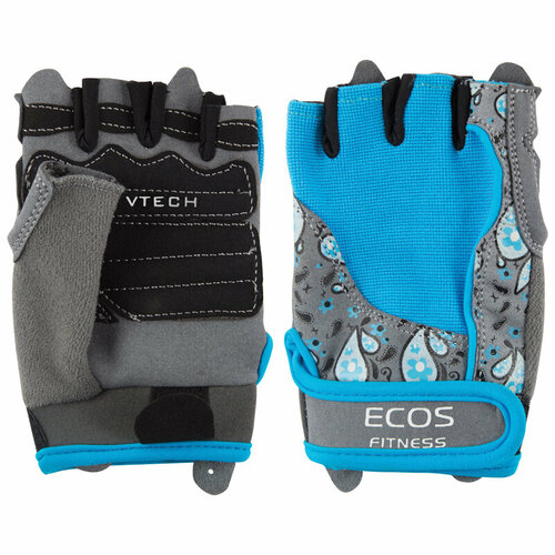 Перчатки для фитнеса женские цвет -голубой с принтом размер XL модель SB-16-1735 611₽