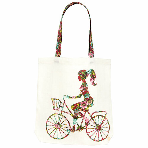 Сумка шоппер Павловопосадская платочная мануфактура, фактура зернистая, белый