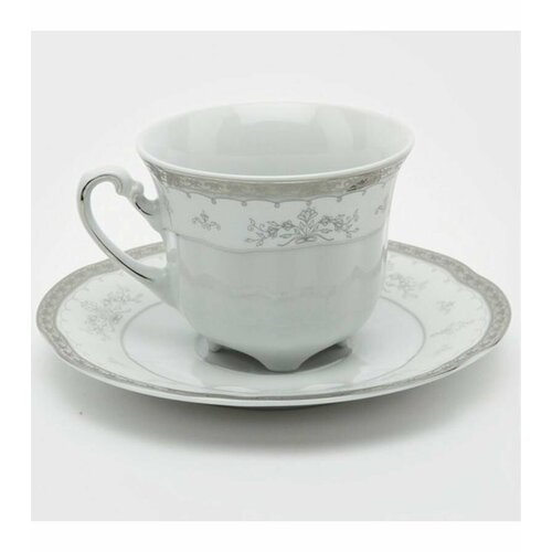 Кофейная пара 230 мл 1шт Bolero декор Платиновый узор 2016₽