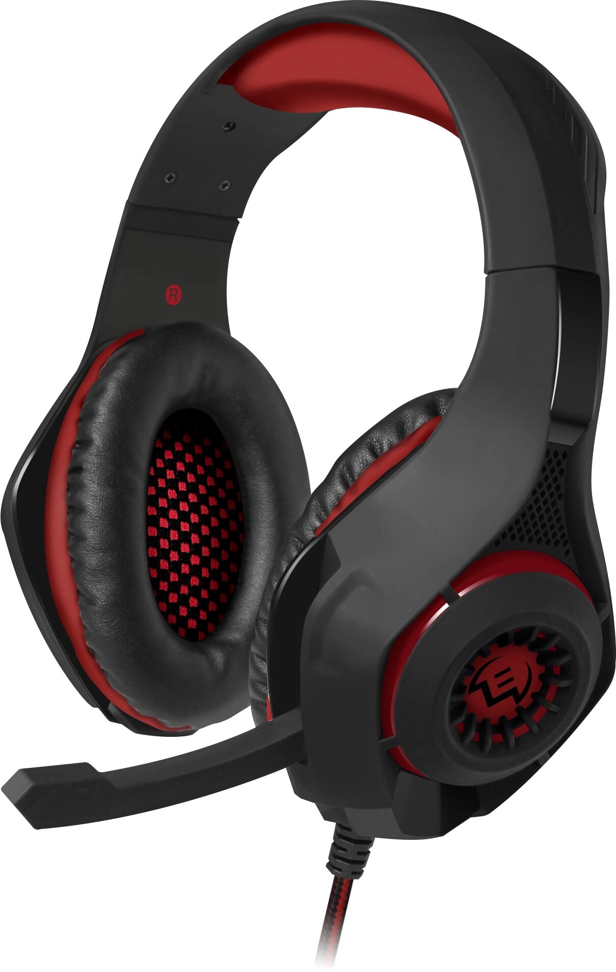 Гарнитура игровая Sven AP-G886MV, для компьютера, мониторные, проводные, черный / красный